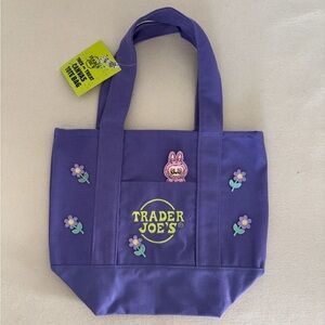 Trader Joe's Halloween Limited Edition Custom Mini Tote Bag Labubu Patch Tote